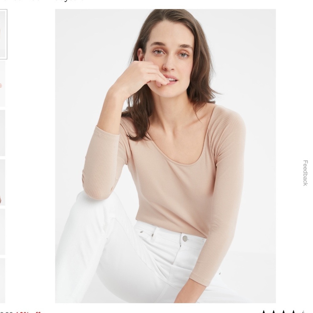 🆕BANANA REPUBLIC RIBBED BALLET NECK BODYSUIT (Sz M)